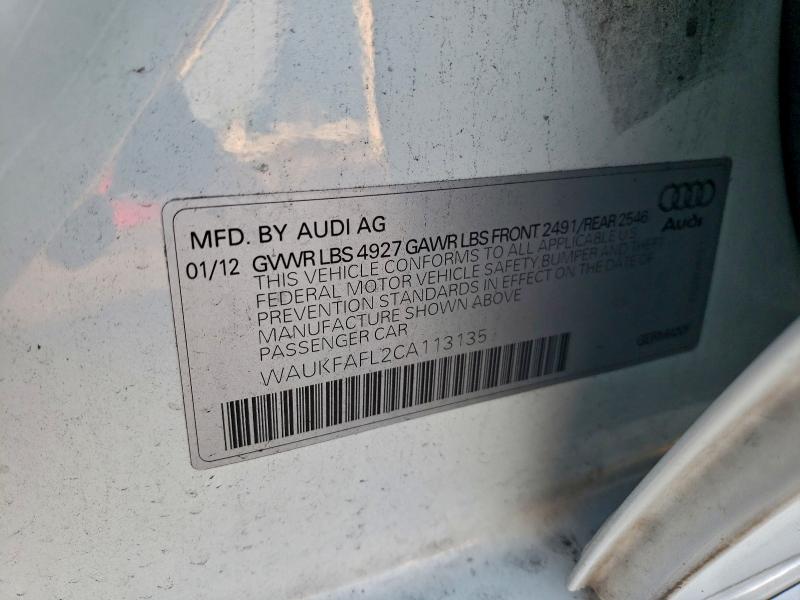 2012 AUDI A4 PRESTIG #3304499570