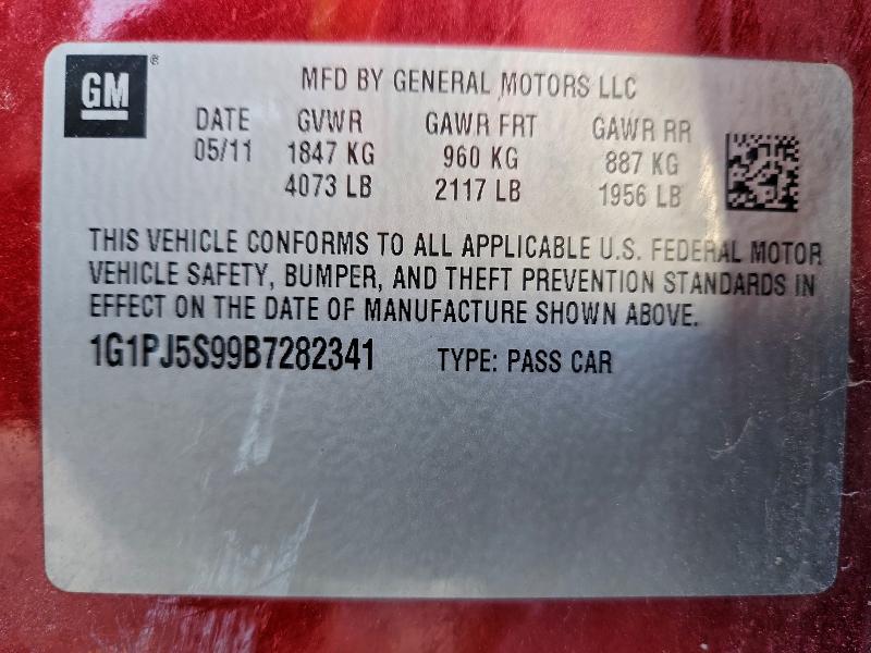 2011 CHEVROLET CRUZE ECO #3308486277