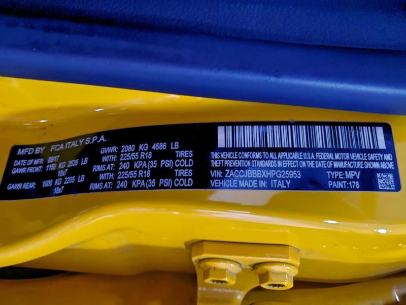 2017 JEEP RENEGADE L #3302889908