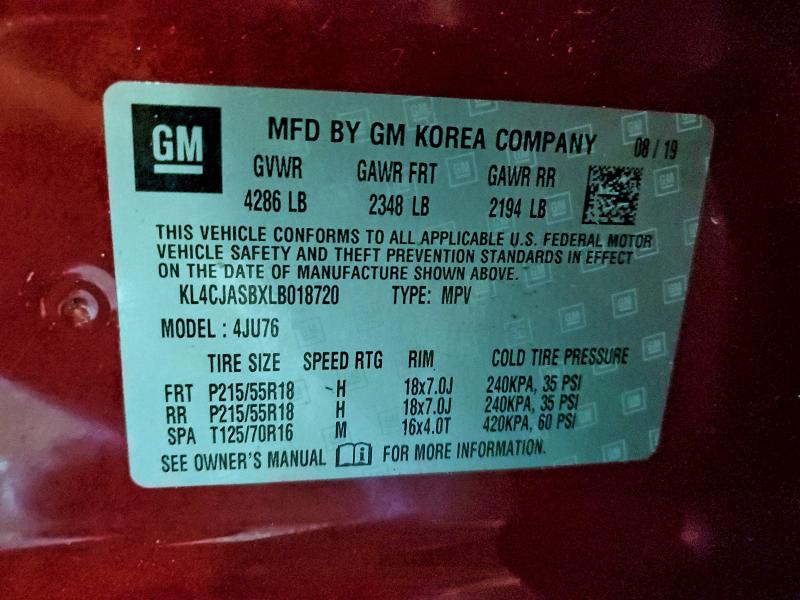 2020 BUICK ENCORE PRE #3309286626