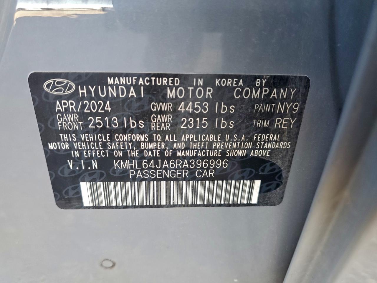 Lot #3304631965 2024 HYUNDAI SONATA SEL