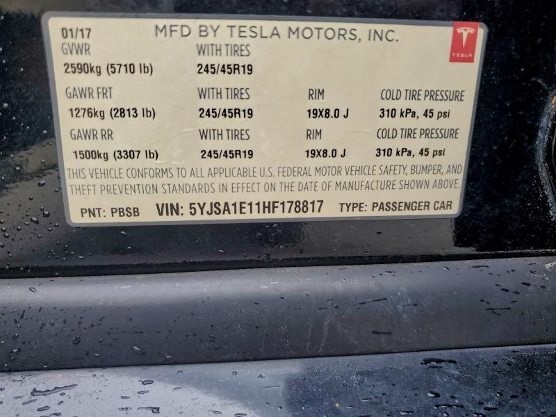 2017 TESLA MODEL S #3317728074