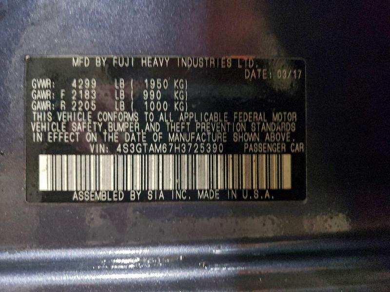 2017 SUBARU IMPREZA SP #3315961165