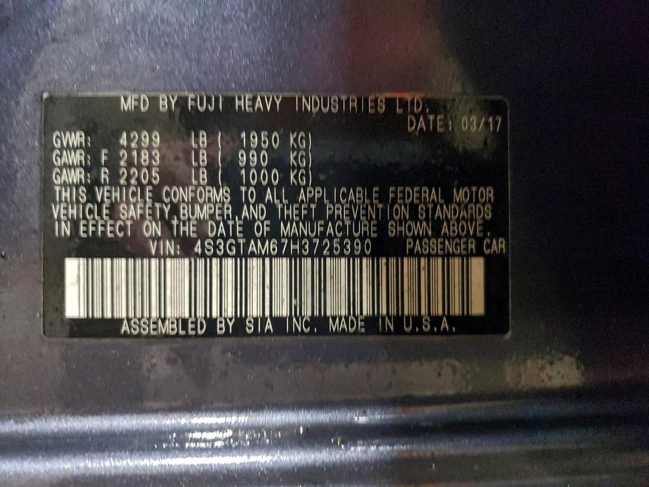 SUBARU IMPREZA SPORT