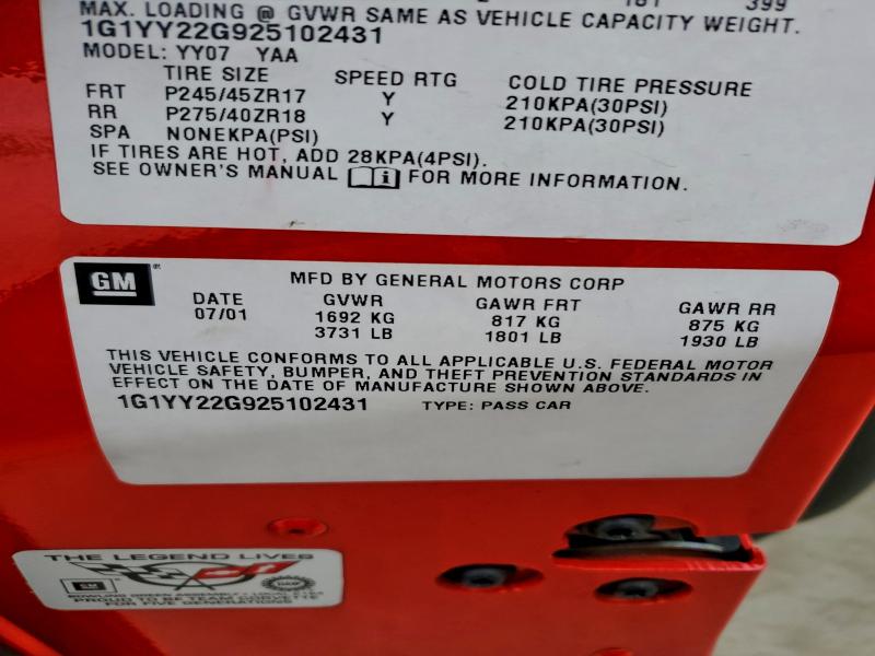 2002 CHEVROLET CORVETTE #3318027386