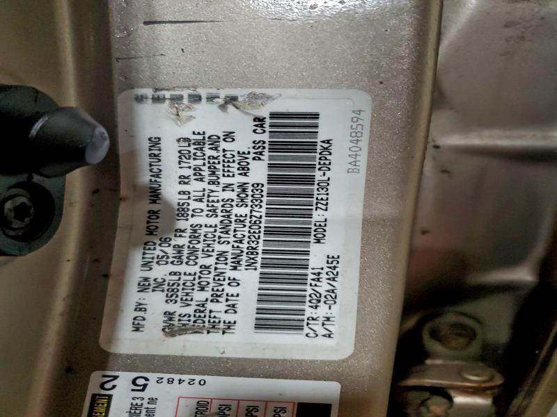 2006 TOYOTA COROLLA #3302691025