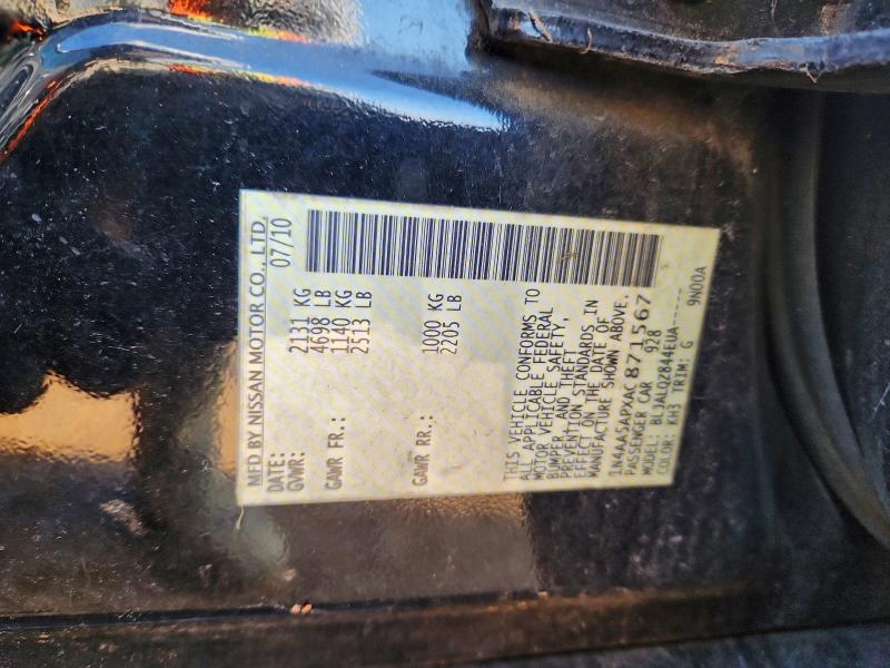 2010 NISSAN MAXIMA S #3310354957