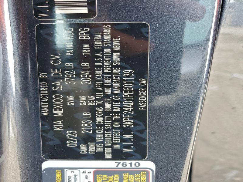 2023 KIA FORTE LX #3310407978