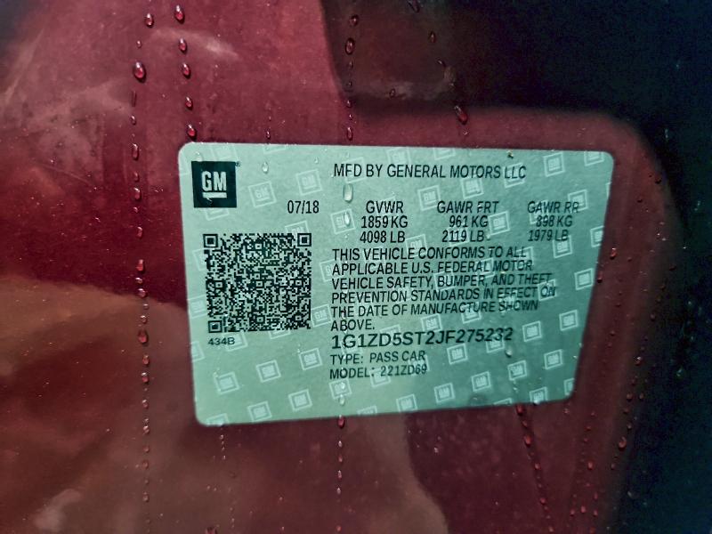 2018 CHEVROLET MALIBU LT #3319171553