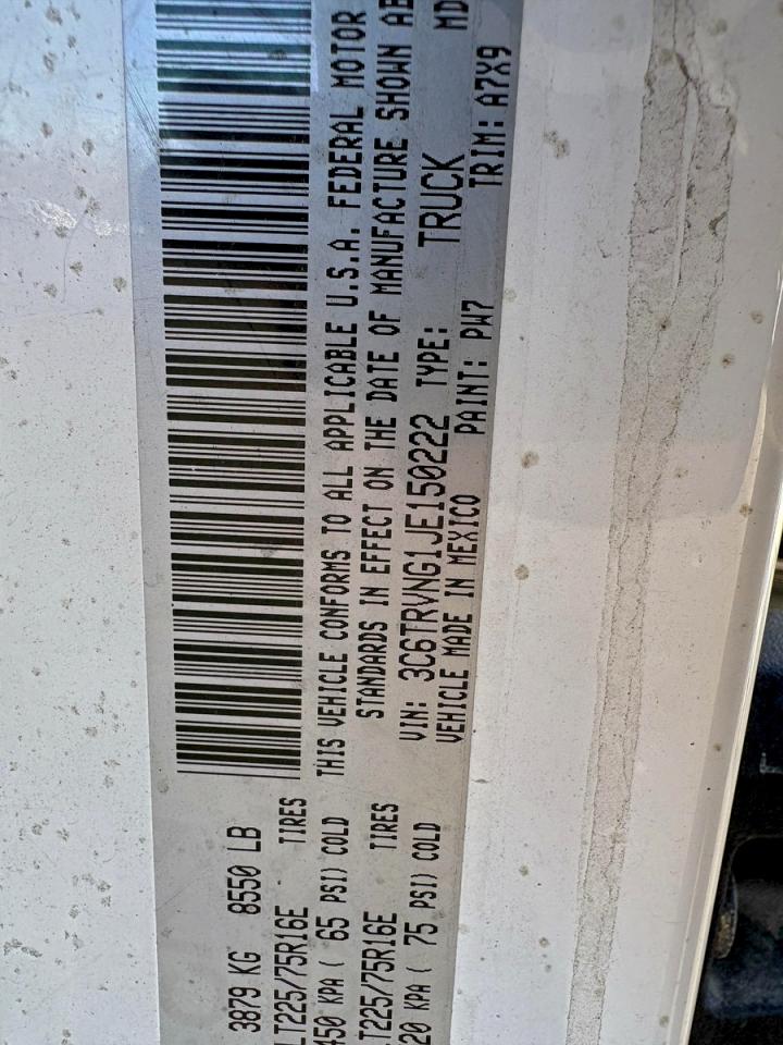 RAM PROMASTER 1500 STANDARD