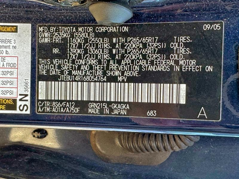 2006 TOYOTA 4RUNNER SR #3309189684