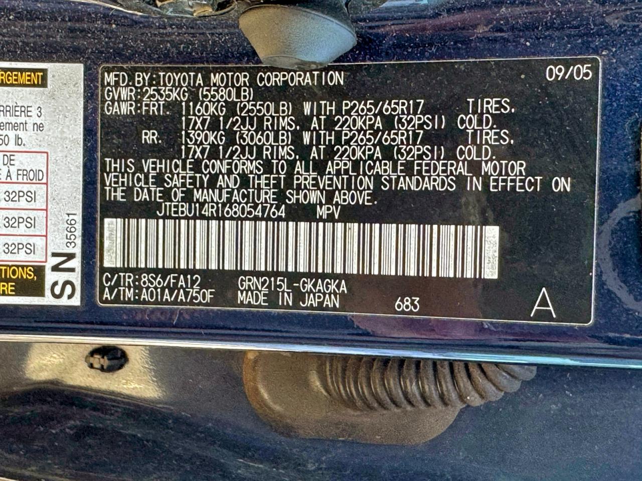 Lot #3309189684 2006 TOYOTA 4RUNNER SR