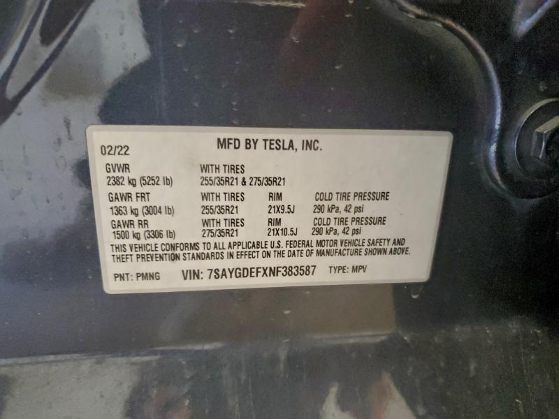 2022 TESLA MODEL Y #3304712921