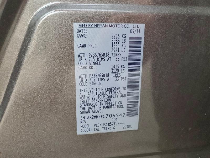 2014 NISSAN PATHFINDER #3310319025