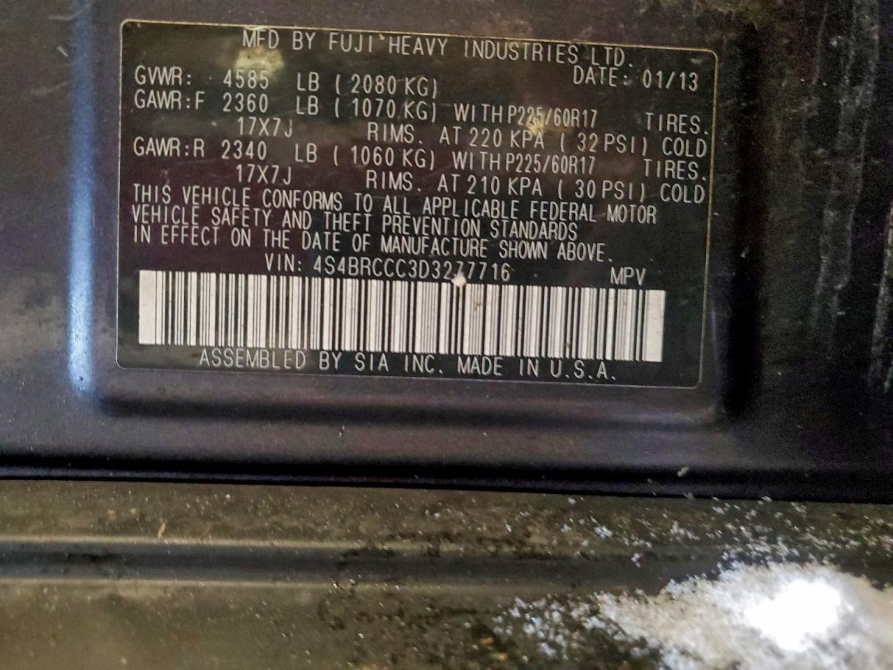 SUBARU OUTBACK 2.5I PREMIUM