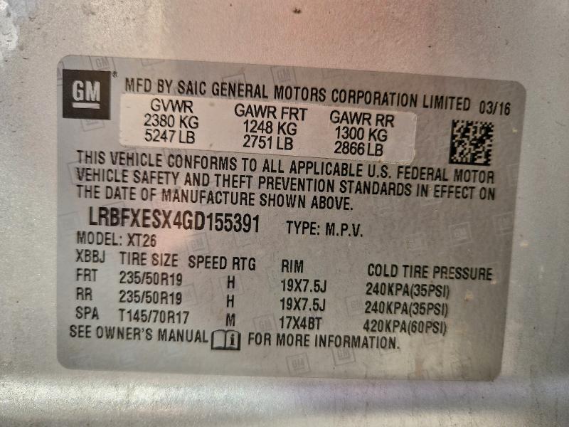 2016 BUICK ENVISION P #3302748010