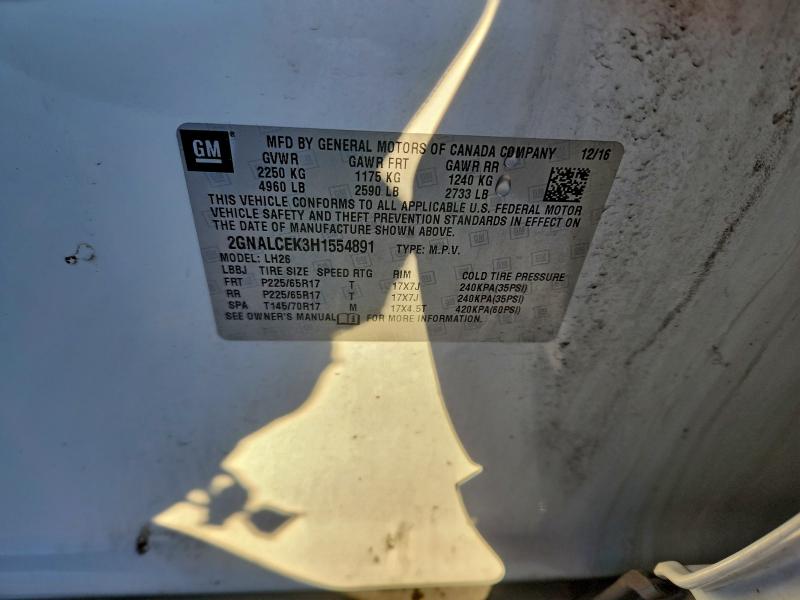 2017 CHEVROLET EQUINOX LT #3311595753