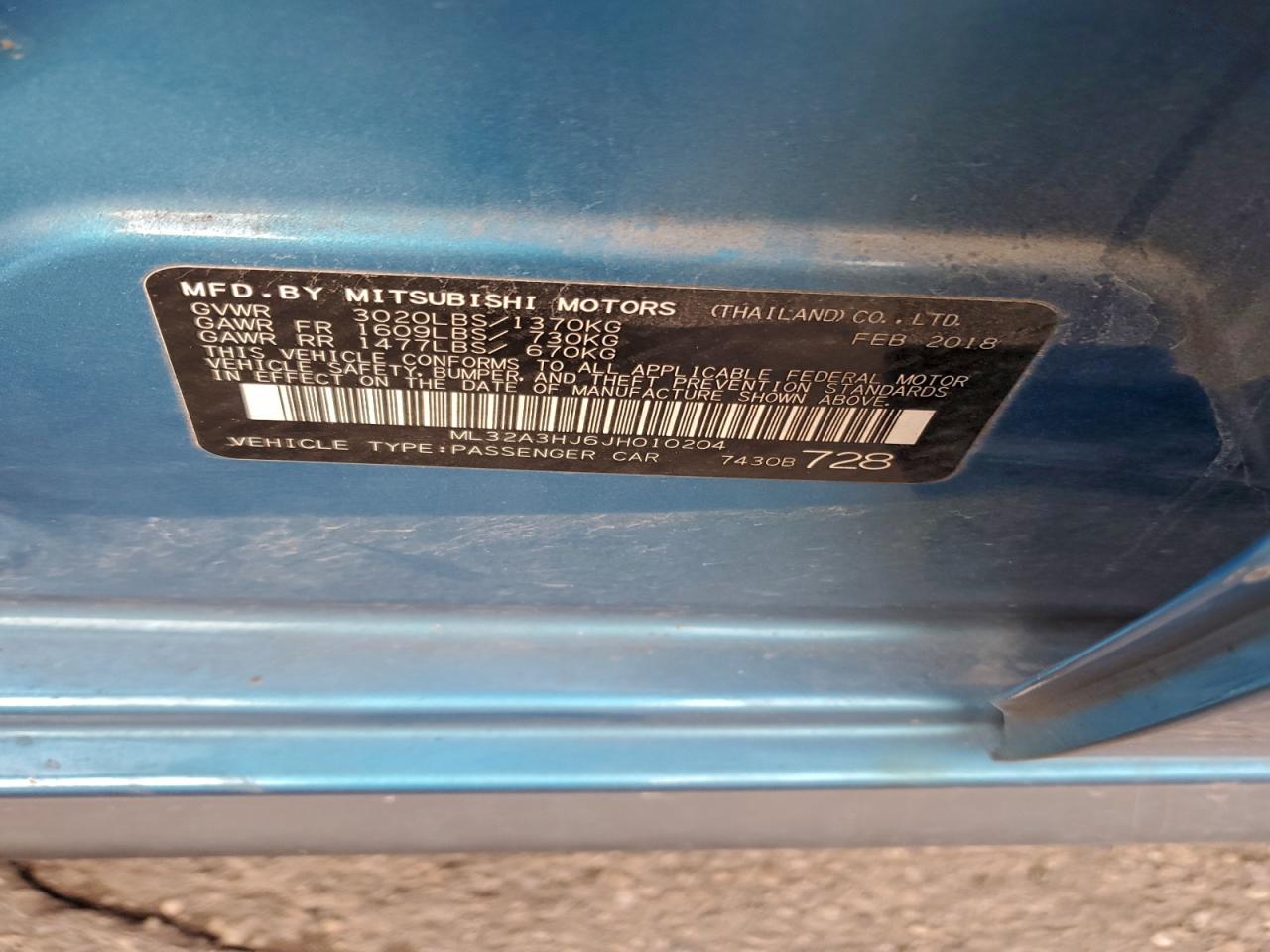 MITSUBISHI MIRAGE ES