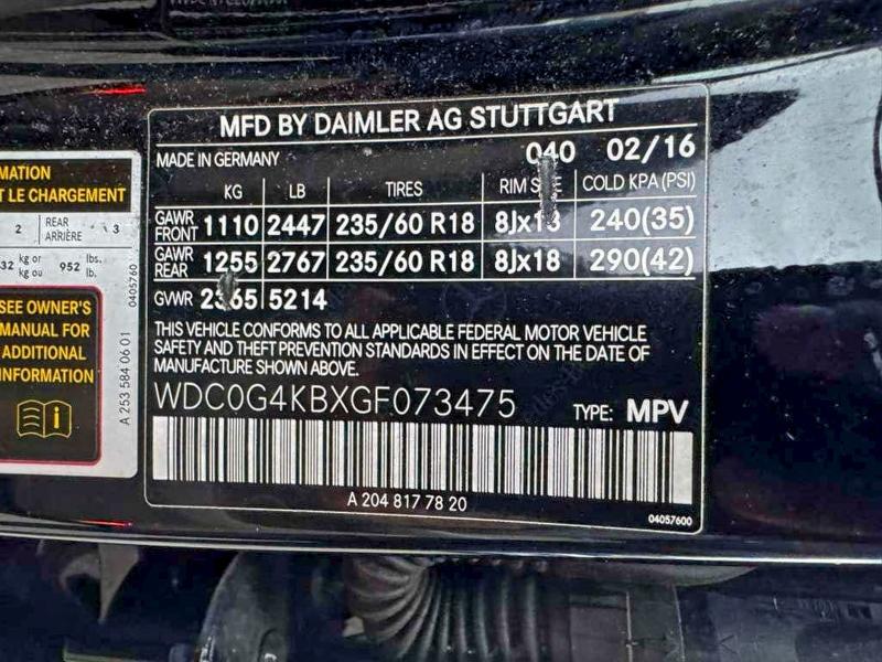 2016 MERCEDES-BENZ GLC 300 4M #3308563495