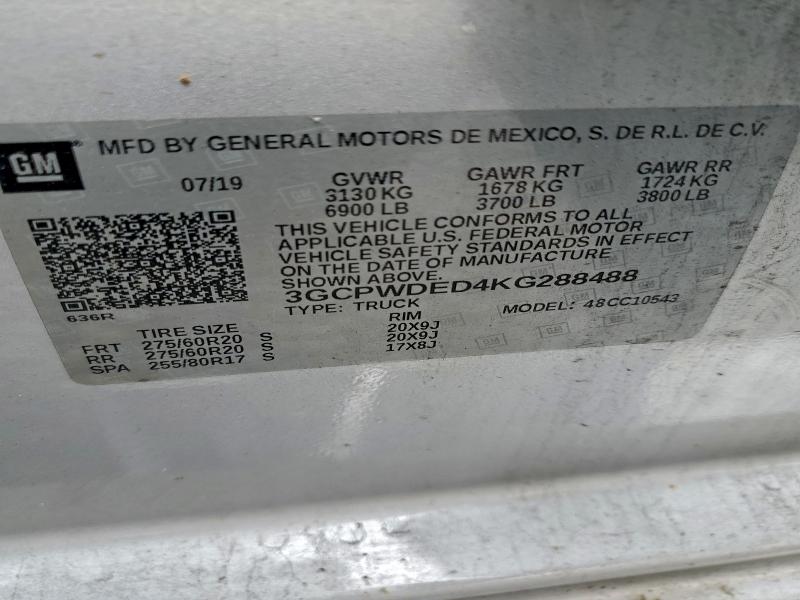 2019 CHEVROLET SILVERADO #3301744328