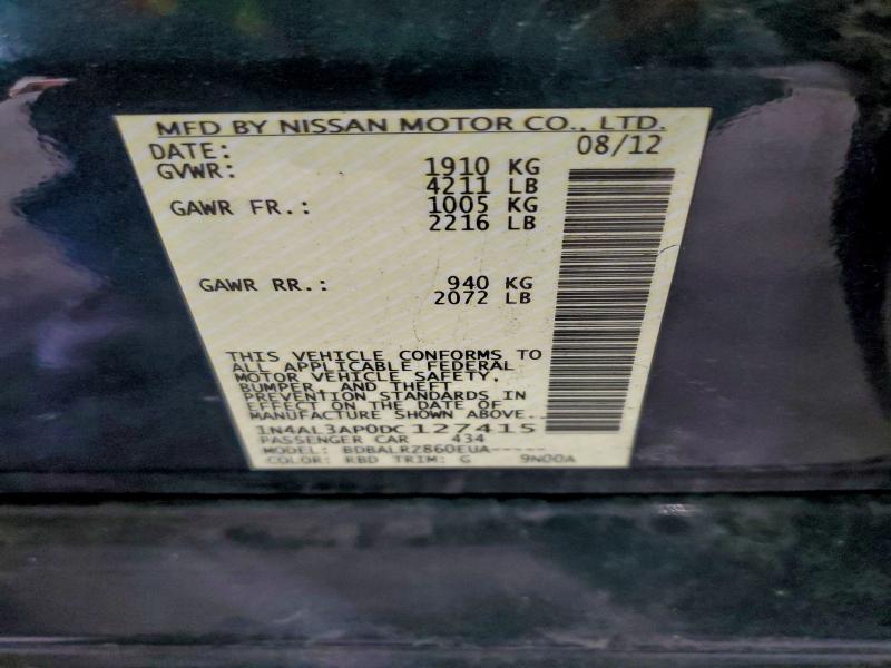 2013 NISSAN ALTIMA 2.5 #3302699077