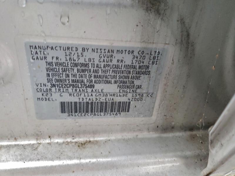 2016 NISSAN VERSA NOTE #3304849587