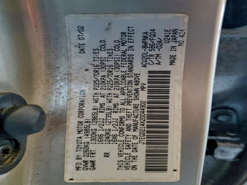 2002 TOYOTA HIGHLANDER #3302746050