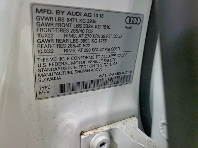 2019 AUDI Q8 PRESTIG #3317799123