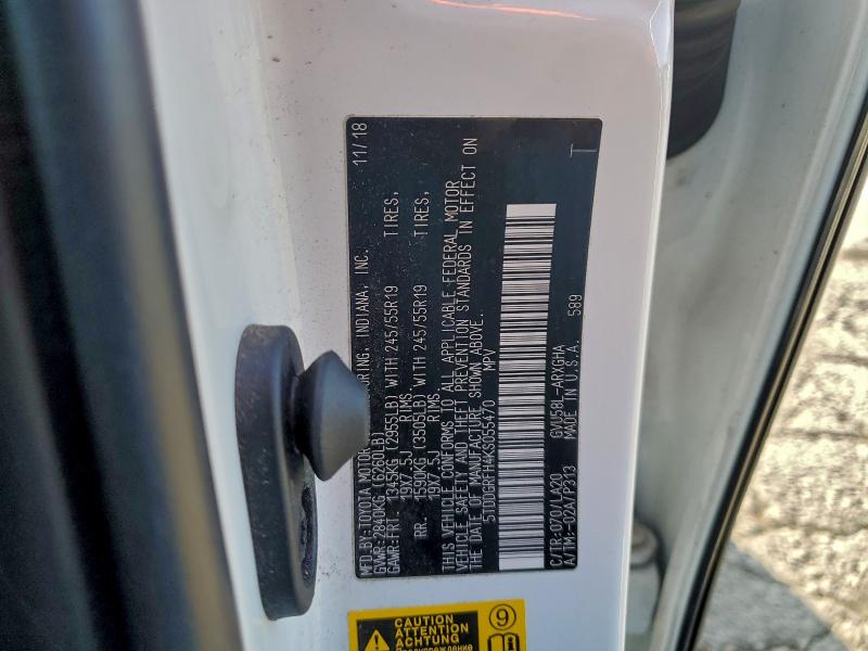 2019 TOYOTA HIGHLANDER #3310461141