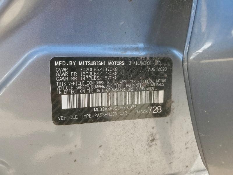 2020 MITSUBISHI MIRAGE ES #3312688176
