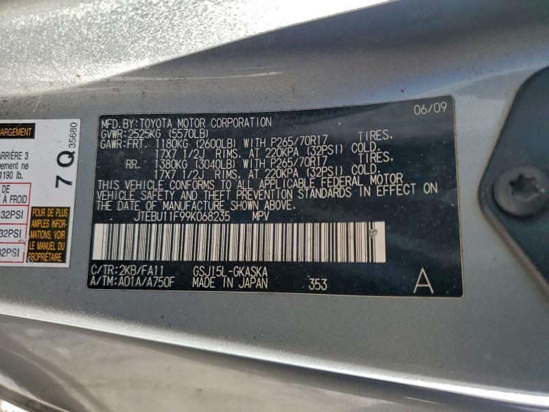 2009 TOYOTA FJ CRUISER #3317793137