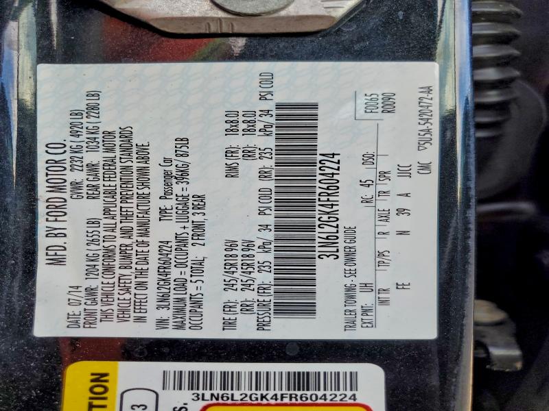 2015 LINCOLN MKZ #3302799982