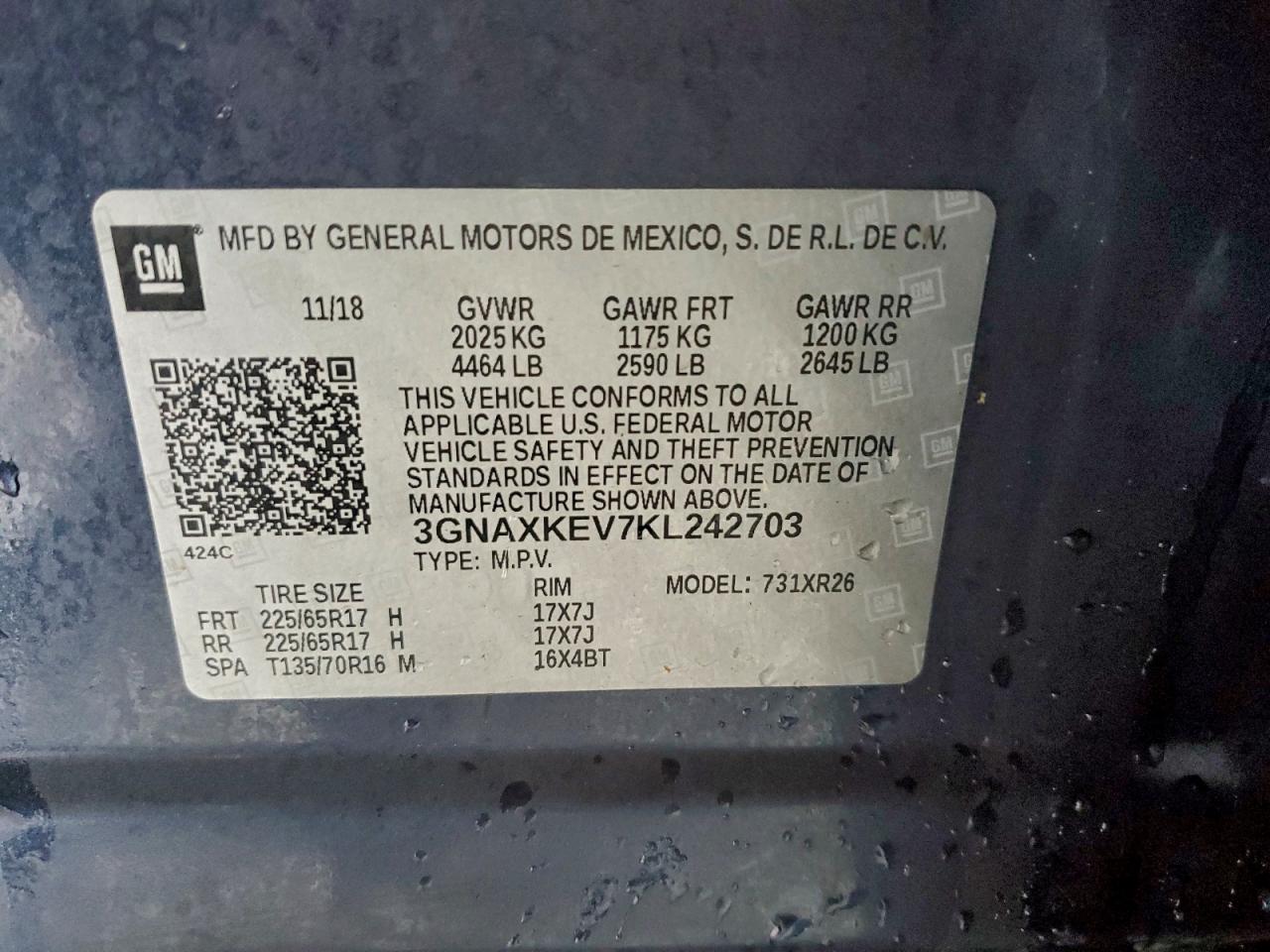 CHEVROLET EQUINOX LT