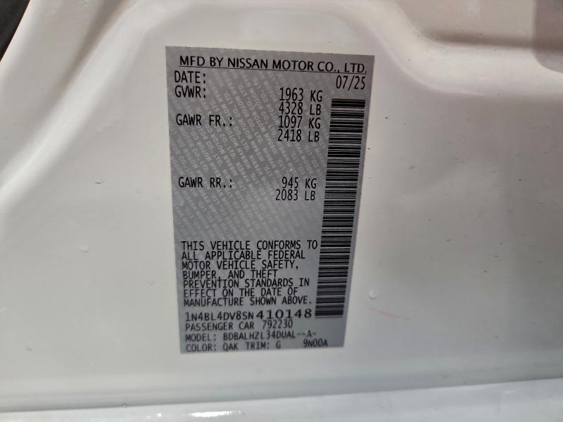 2025 NISSAN ALTIMA SV #3317759071