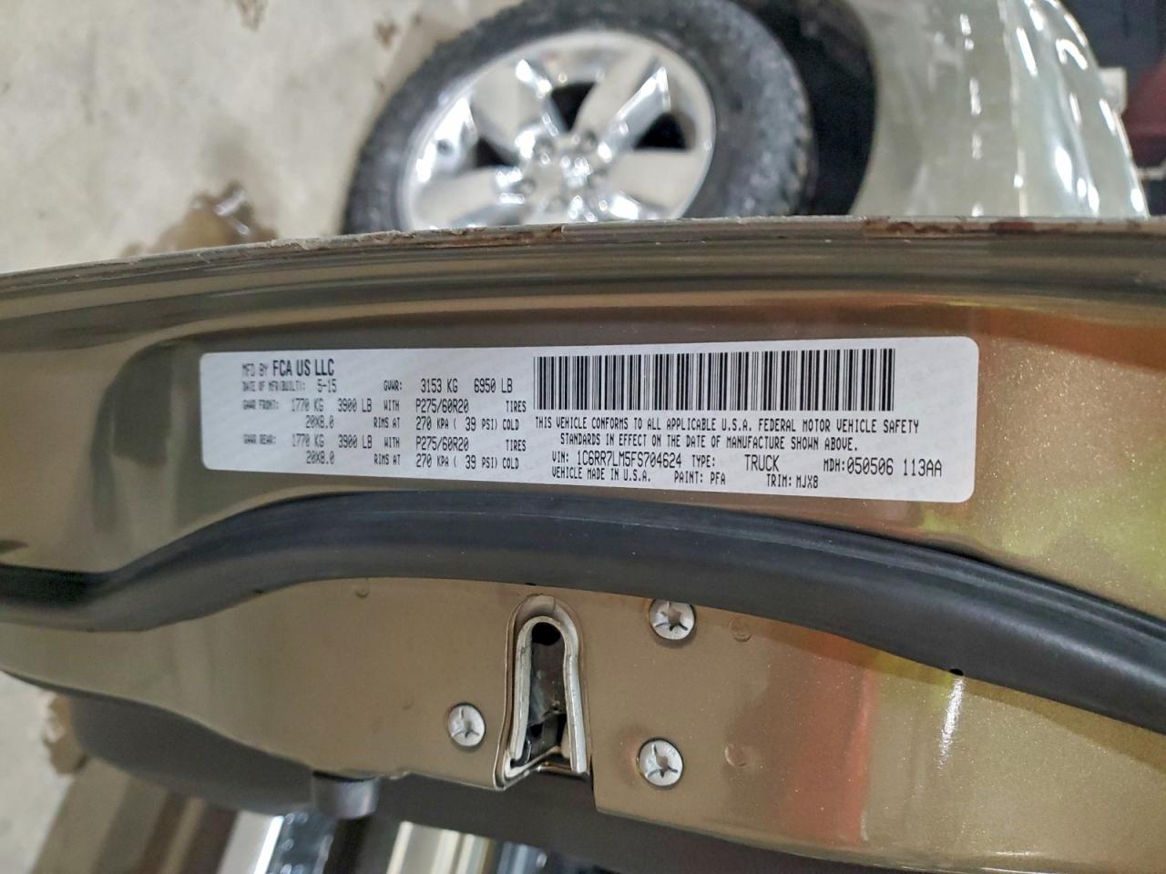 Lot #3316012781 2015 RAM 1500 SLT