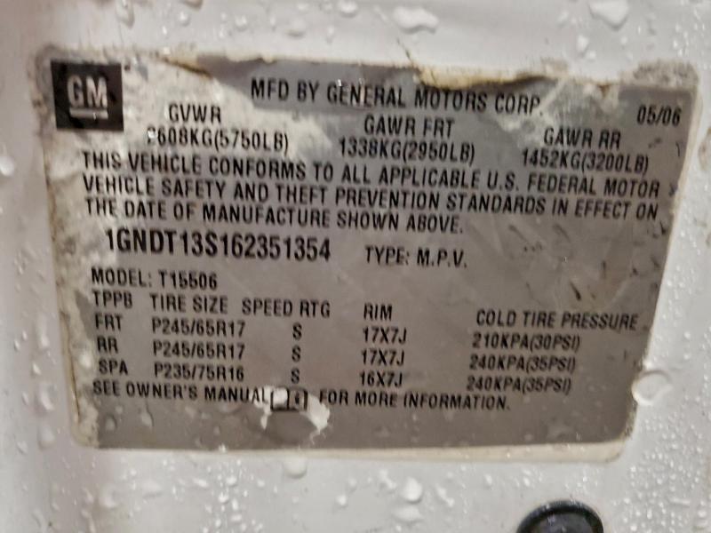 2006 CHEVROLET TRAILBLAZE #3311523233