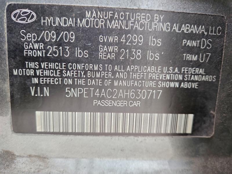 2010 HYUNDAI SONATA GLS #3303716419