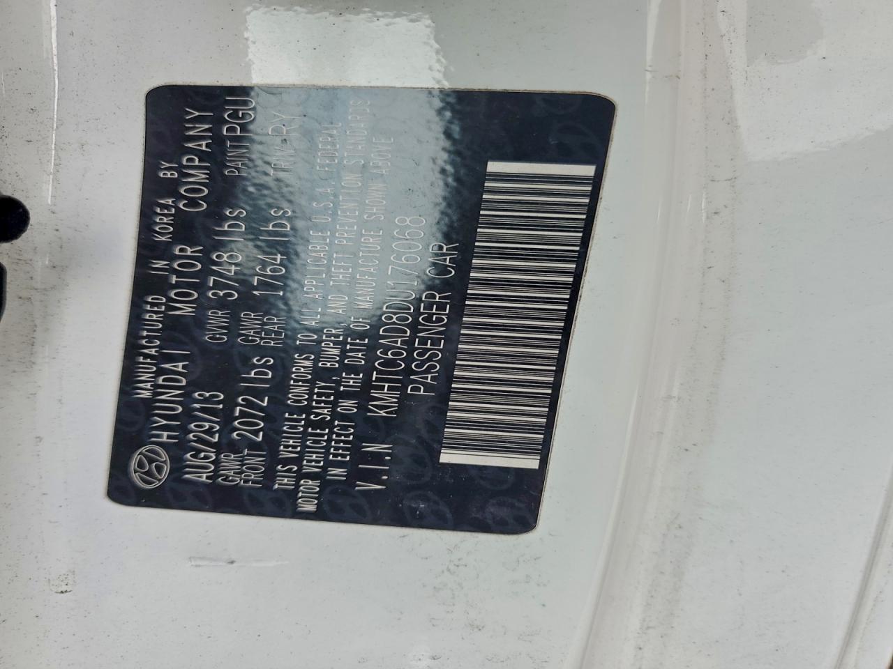 Lot #3301983413 2013 HYUNDAI VELOSTER