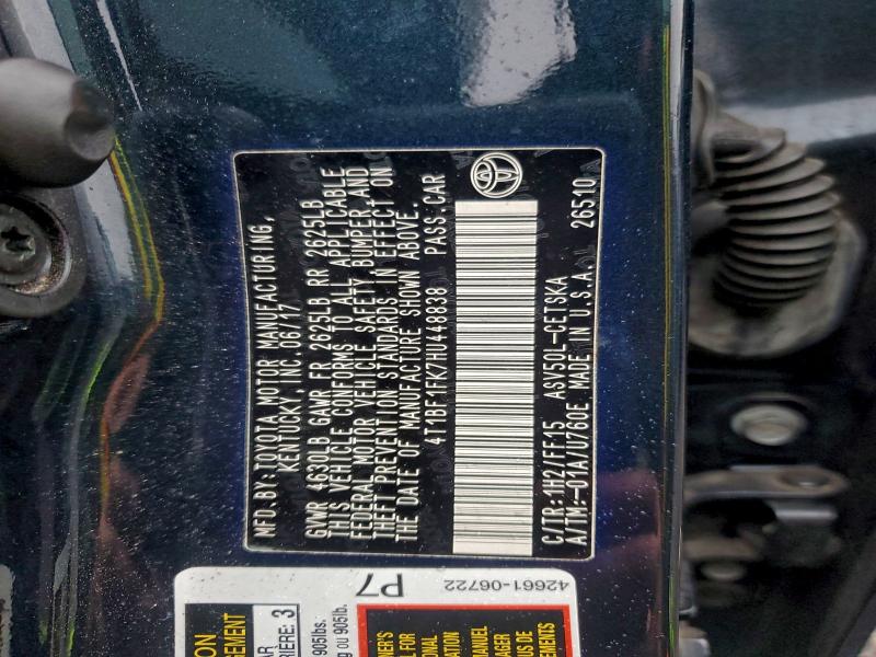 2017 TOYOTA CAMRY LE #3315877082