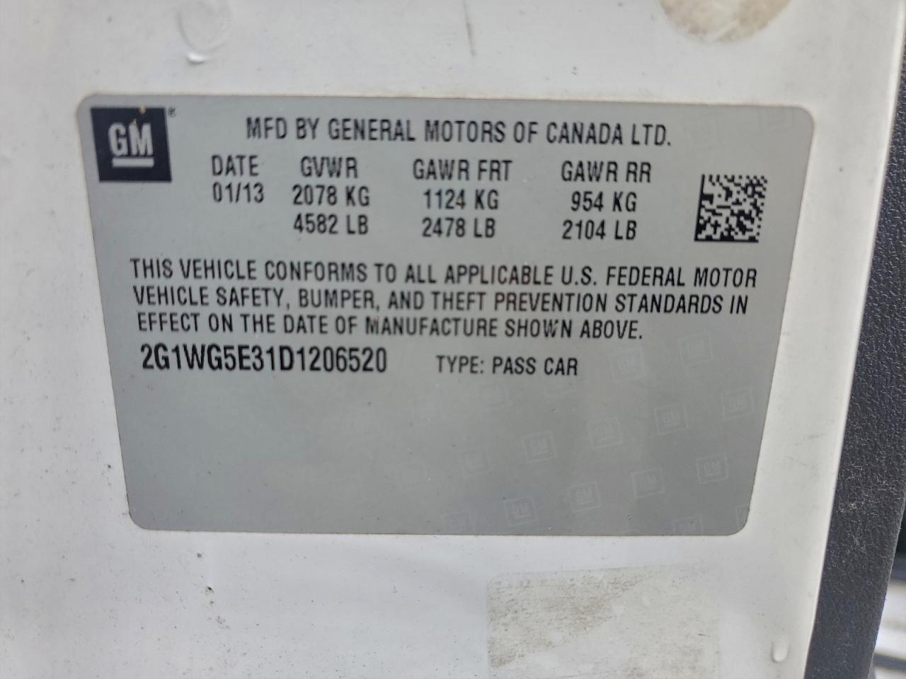 Lot #3309352995 2013 CHEVROLET IMPALA LT