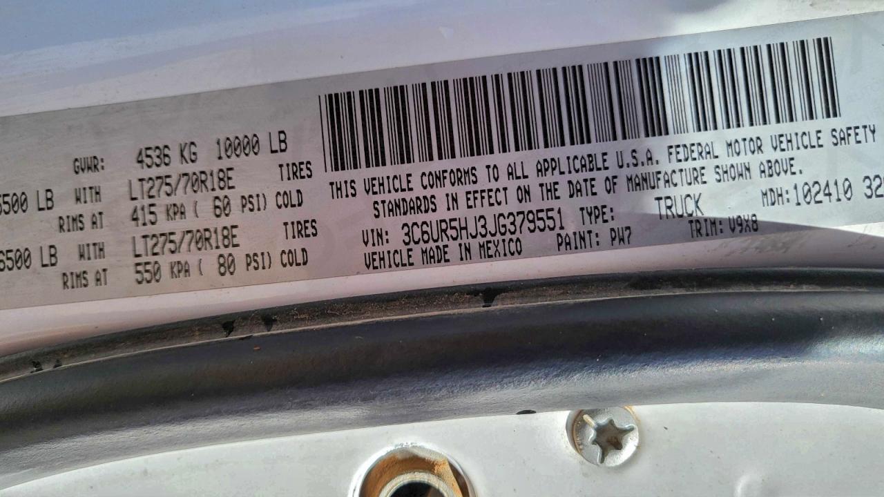 Lot #3312285780 2018 RAM 2500 ST