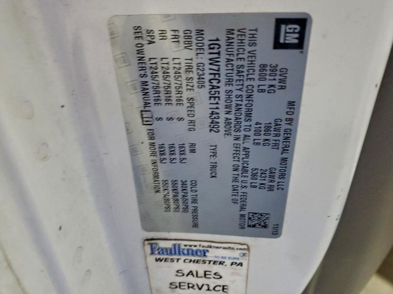 2014 GMC SAVANA G25 #3305381346