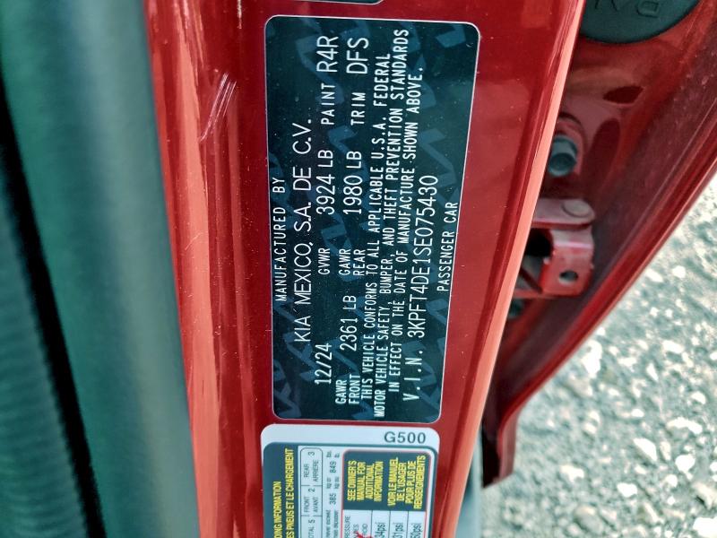 2025 KIA K4 LX #3310384951