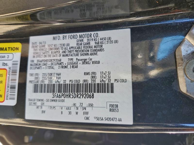 2013 FORD FUSION SE #3302932612