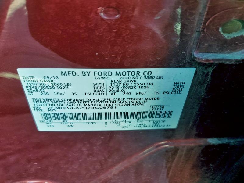 2013 FORD EDGE SEL #3309333065