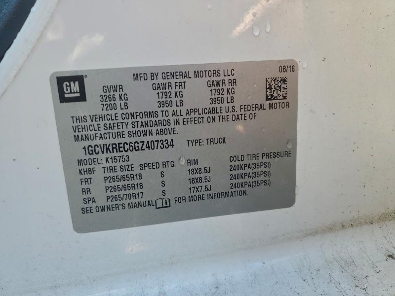 2016 CHEVROLET SILVERADO #3303847538