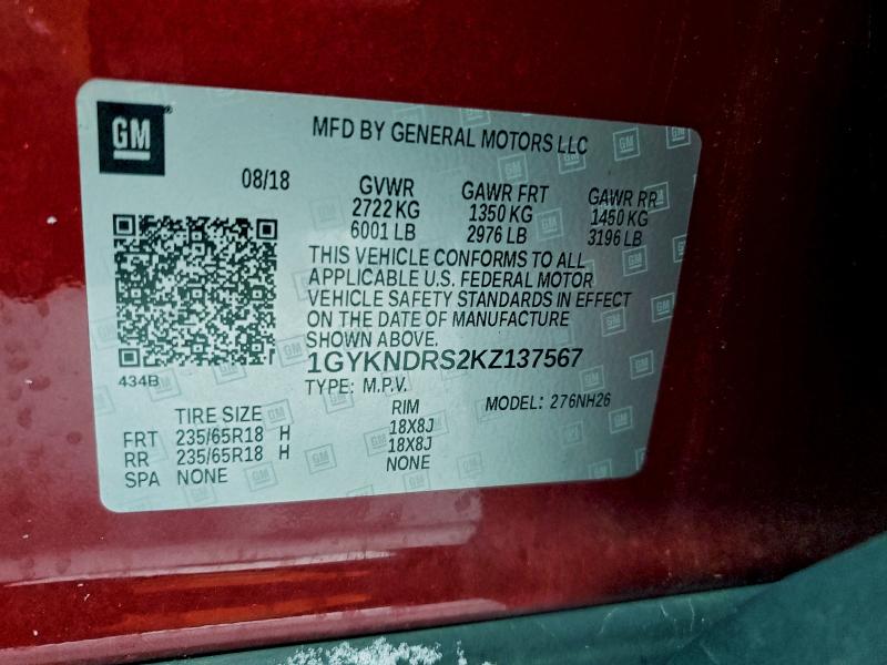 2019 CADILLAC XT5 LUXURY #3301851998