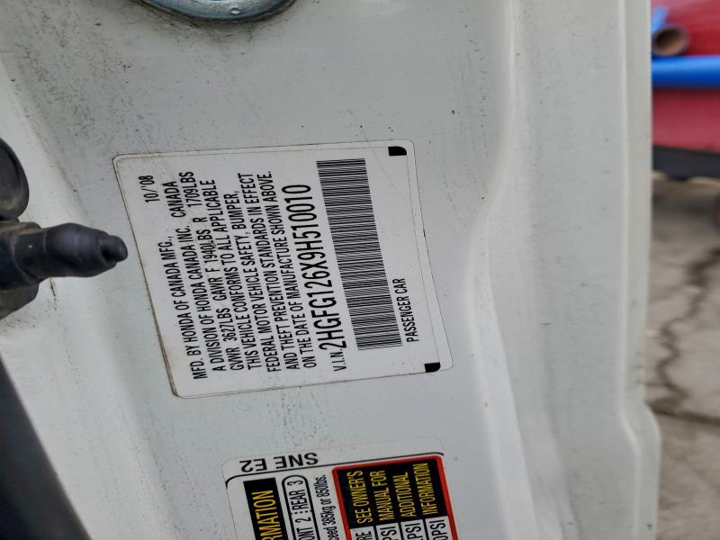 2009 HONDA CIVIC LX #3316039231