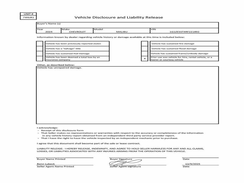 2024 CHEVROLET MALIBU PRE #3309542559