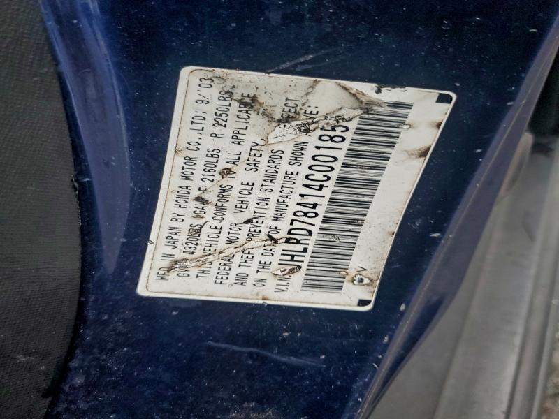 2004 HONDA CR-V LX #3316733419